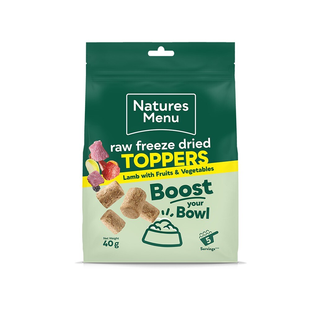 Natures menu Natures Menu Raw Freeze Dried Topper Lamb Adult Dry Dog Food pet food packaging